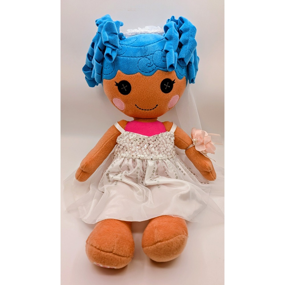 Build-A-Bear Lalaloopsy Mittens Fluff N Stuff Plush Doll Blue Hair White Dress